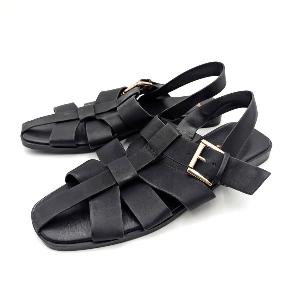 MIA Elara Fisherman Sandal Slingback Strap Women's Black Size US6.5M EU37.5